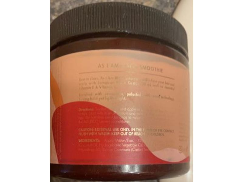 As I Am Restore & Repair Smoothie, Jamaican Black Castor Oil, Vitamins C & E, 16 oz/454 g