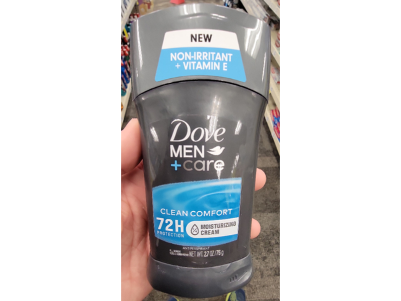 Dove Men + Care Clean Comfort Antiperspirant Moisturizing Cream, Non Irritant + Vitamin E, 2.7 oz/76 g, Pack OF 4