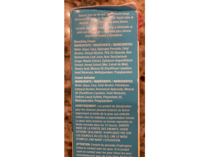 Surgi Invisi-Bleach Hair Bleaching Cream, 2 oz/56 g