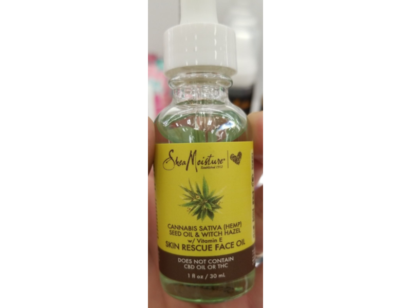 Sheamoisture Skin Rescue Face Oil, Cannabis Sativa (Hemp) Seed Oil & Witch Hazel, 1 fl oz/30 mL