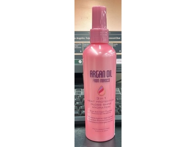 Argan Oil 3 In 1 Heat Protection Gloss Shine Hydration, 8.45 fl oz/250 mL