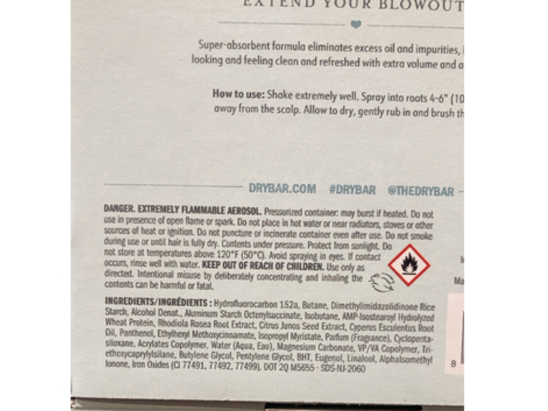 Drybar Detox Dry Shampoo, Original Scent, 3.5 oz / 100 g