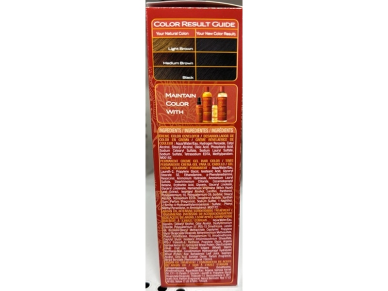 Creme of Nature Exotic Shine Color Permanent Hair Color, Intense Black 1.0, 1 Application