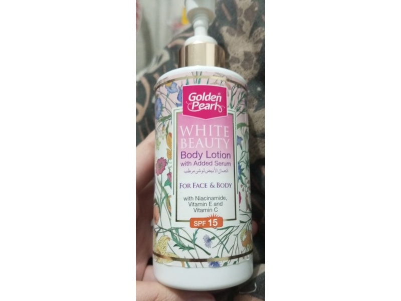 Golden Pearls White Beauty Body Lotion, Niacinamide + Vitamin E & Vitamin C, SPF 15, 50 mL
