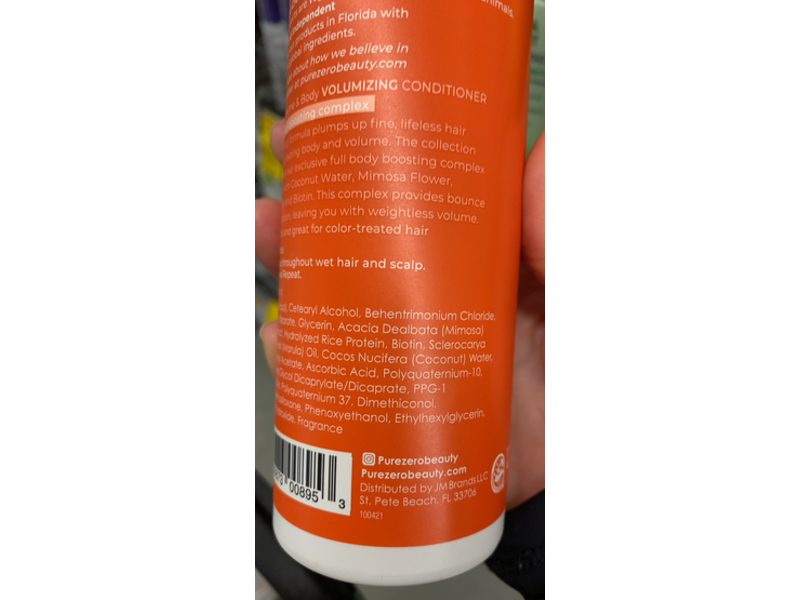 Pure Zero Clean Volumizing Conditioner, 12 fl oz/354 mL