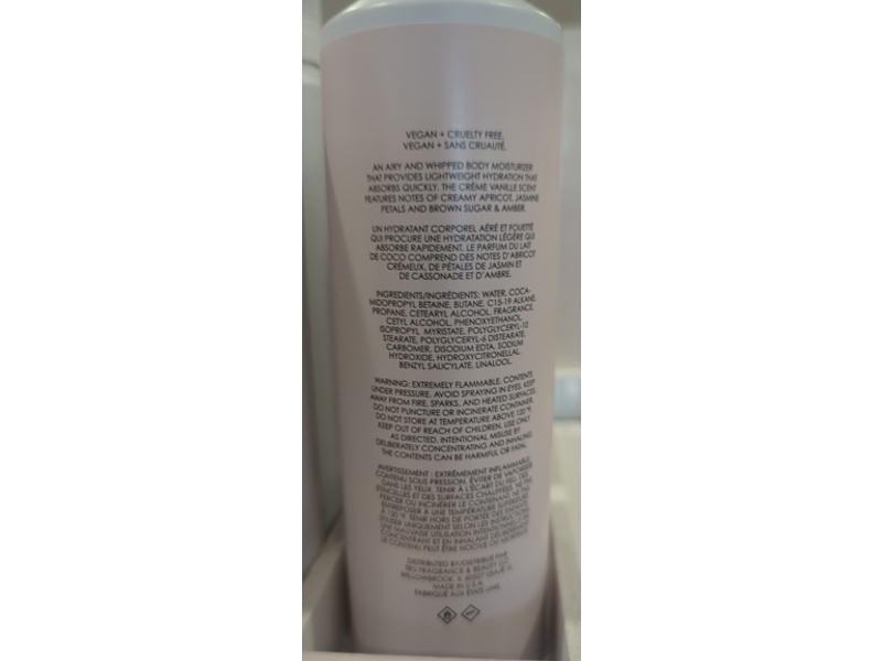 Le Monde Gourmand Body Mousse, Vanilla Cream, 6.7 fl oz/198.1 mL
