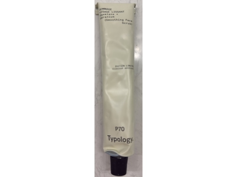 Typology Smoothing Face Scrub, Squalane + Geranium, 1.76 oz/50 g