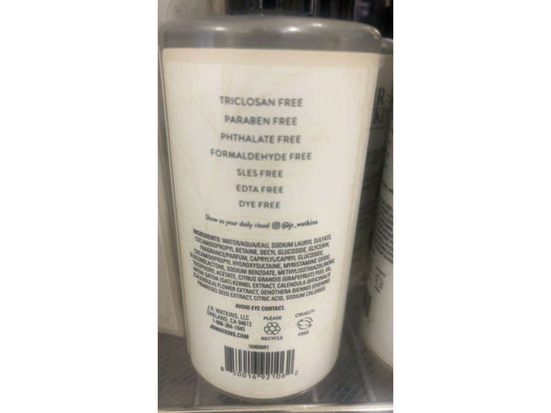 J.R. Watkins Hand Soap, Oud, 12 fl oz/354 mL