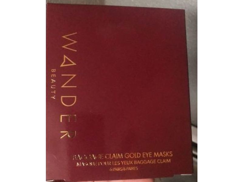 Wander Beauty Baggage Claim Gold Eye Masks, 6 Count