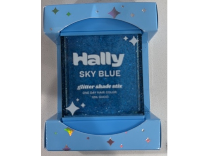 Hally Glitter Shade Stix, Sky Blue, 0.4 oz/12 mL