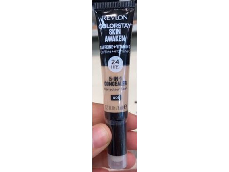 Revlon ColorStay Skin Awaken 5-In-1 Concealer, 005 Fair, Caffeine + Vitamin C, 0.27 fl oz/8 mL