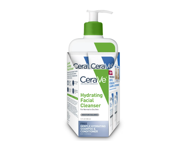 Cerave Hydrating Facial Cleanser & Shampoo & Conditioner Trio