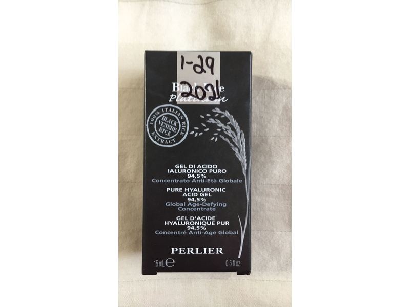 Perlier Black Rice Platinum 94.5 % Pure Hyaluronic Acid, 0.5 fl. oz.