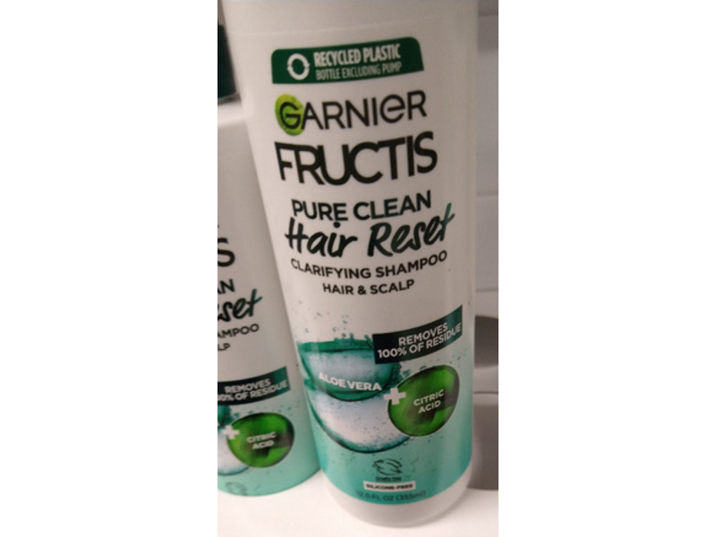 Garnier Fructis Hair Reset Clarifying Shampoo, Pure Clean, 12 fl oz/355 ml