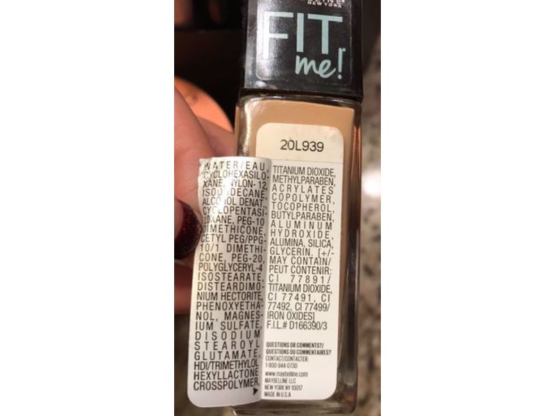 Maybelline Fit Me Matte + Poreless Foundation, 125 Nude Beige, 1 fl oz/30 mL
