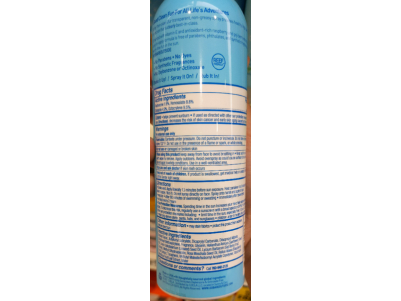 Bare Republic Clearscreen Sunscreen Spray, Clear & Invisible, SPF 30, 6 fl oz/177 mL