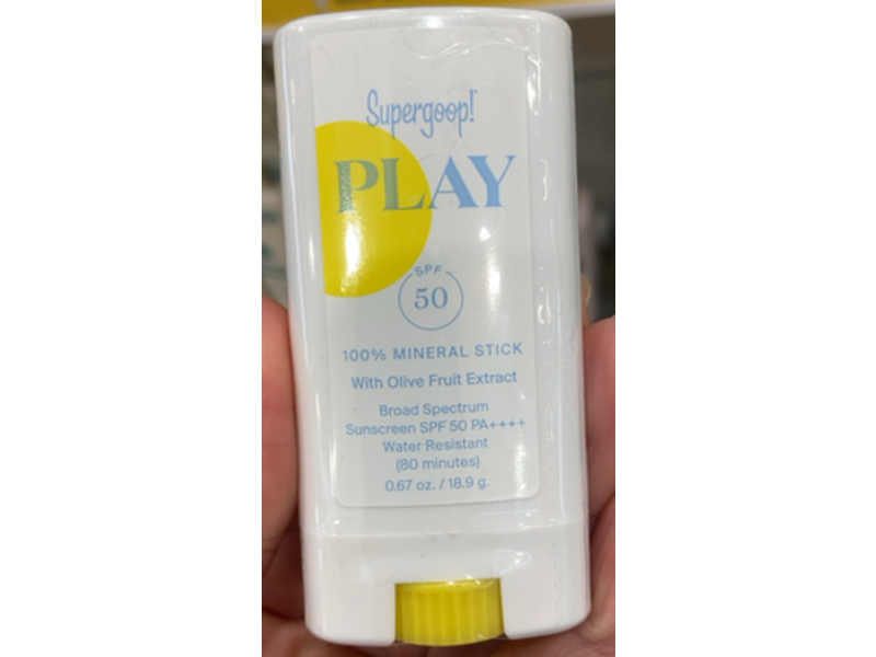 Supergoop! Play Mineral Stick, SPF 50 PA++++, 0.67 oz/18.9 g
