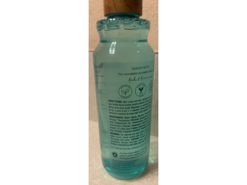 Raw Sugar Shampoo Alternative Hair Rinse, Rosemary, Vinegar & Mint, 6 fl oz/177 mL