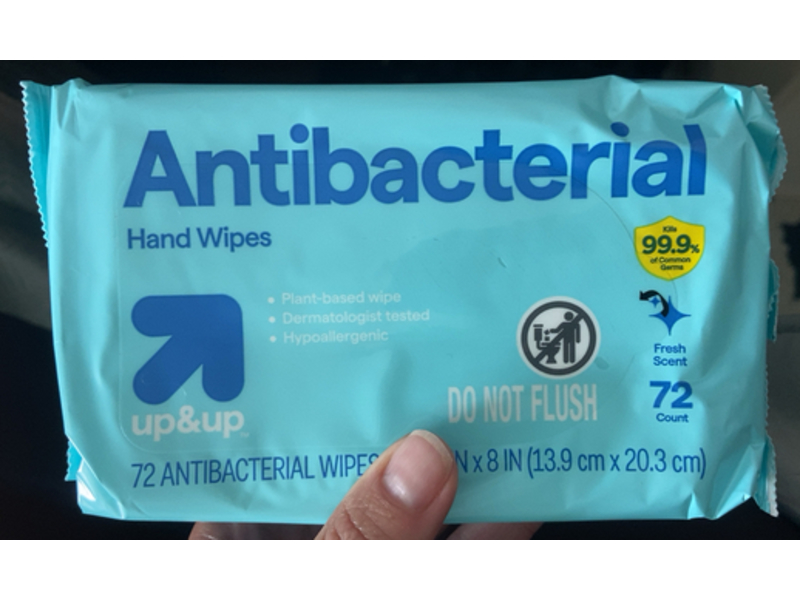 Up & Up Antibacterial Hand Wipes, Fresh Scent, 72 Count