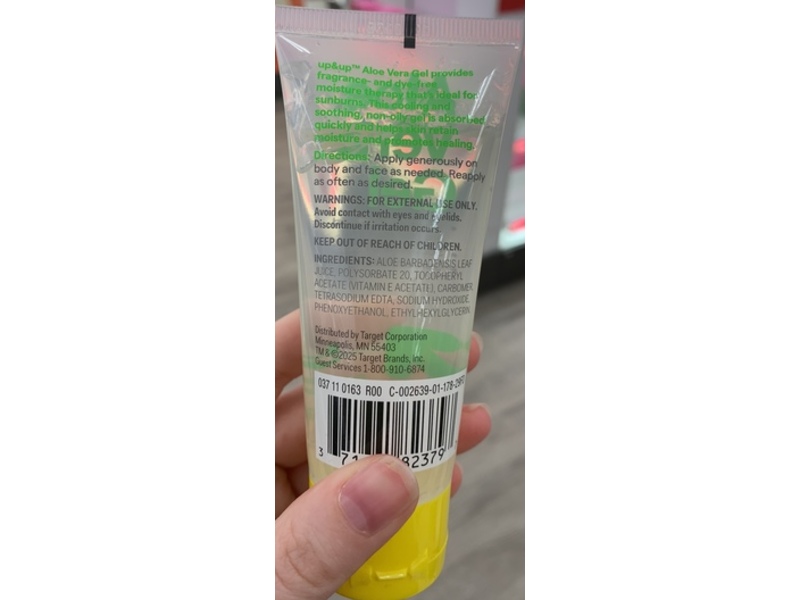 Up&up Gel, Aloe Vera, 2 oz/59 g