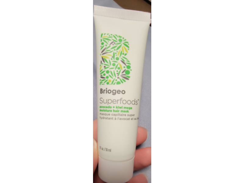 Briogeo Superfoods Mega Moisture Hair Mask, Avocado + Kiwi, 1 fl oz/30 mL