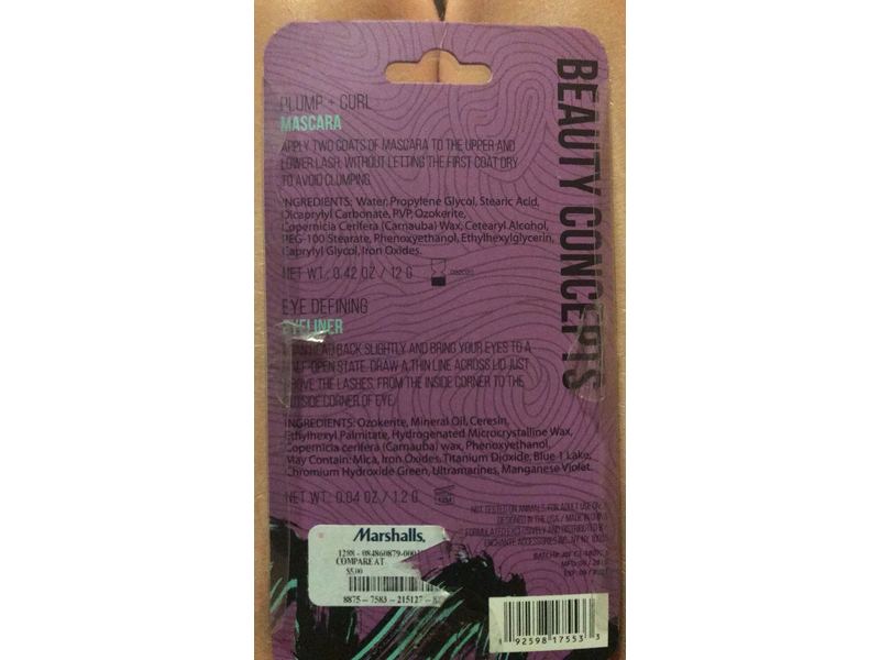 Beauty Concepts Super Curl Mascara & Eyeliner set, Black