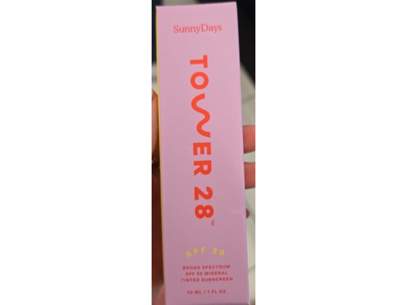 Tower 28 SunnyDays Mineral Tinted Sunscreen, SPF 30, 65 Topanga, 1 fl oz/30 mL