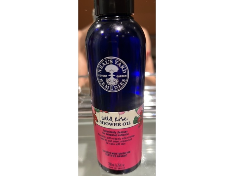Neal's Yard Remedies Shower Oil, Wild Rose, 6.76 fl oz/200 mL