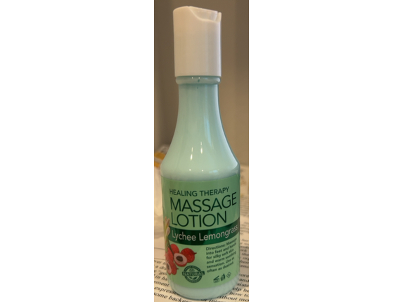 La Palm Healing Therapy Massage Lotion, Lychee Lemongrass, 3.3 fl oz