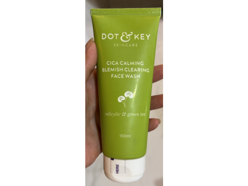 Dot & Key Cica Calming Blemish Clearing Face Wash, Salicylic & Green Tea, 100 mL