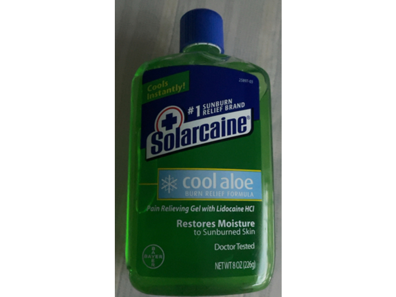 Solarcaine Burn Relief Gel, Cool Aloe, 8 fl oz/226 g