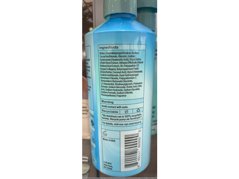 Eva.nyc H2-Whoa! Hydrating Shampoo, Hyaluronic Acid+Violet Rice Water, 8.8 fl oz/260 mL