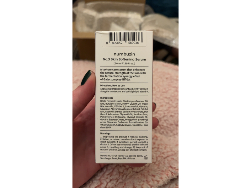 Numbuzin Skin Softening Serum, 3, 1.69 fl oz/50 mL