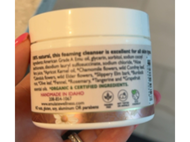 Emulate Age Defying Facial Cleanser with Wild Herbal Antioxidants & American Emu Oil, 2 oz/56 g