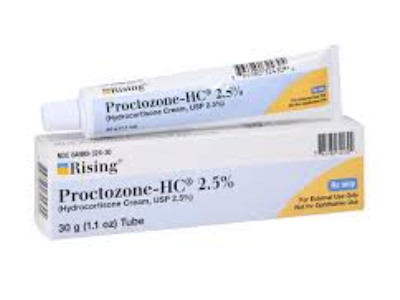 Proctozone-HC (hydrocortisone Cream) 2.5%, 1.1 oz/30 gm Rising Pharmaceuticals (RX)