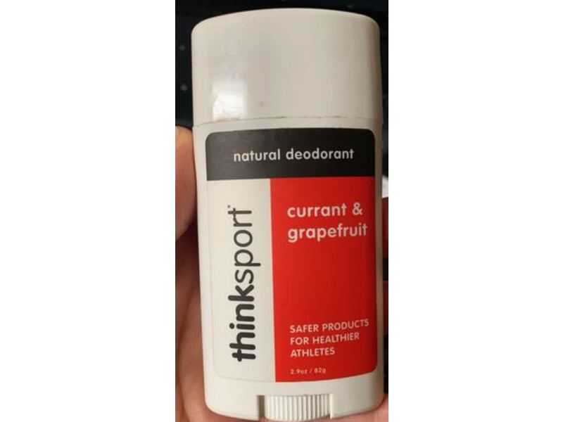 Thinksport Natural Deodorant, Currant & Grapefruit, 2.9 fl oz/82 g