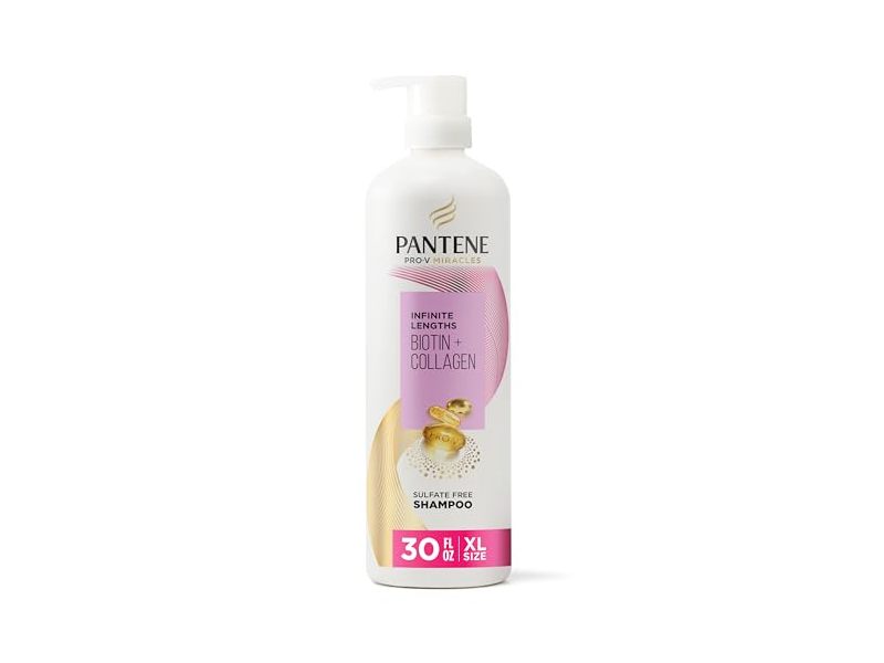 Pantene Infinite Lengths Shampoo, Biotin + Collagen, 30 fl oz/887 mL