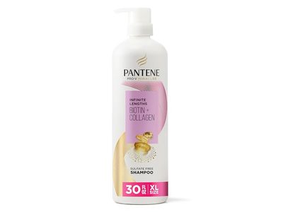 Pantene Infinite Lengths Shampoo, Biotin + Collagen, 30 fl oz/887 mL