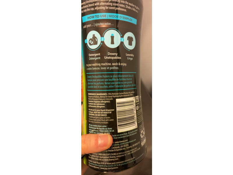 Downy Unstopables Fusions In-Wash Laundry Scent Booster Beads, 21.1 oz/598 g