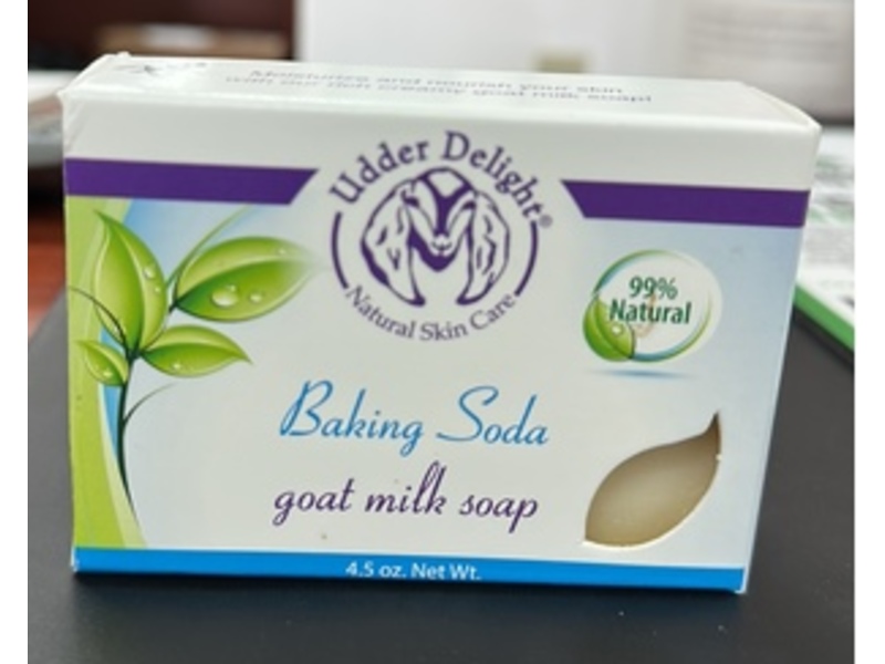 Udder Delight Natural Skin Care Goat Milk Soap, Baking Soda, 4.5 oz