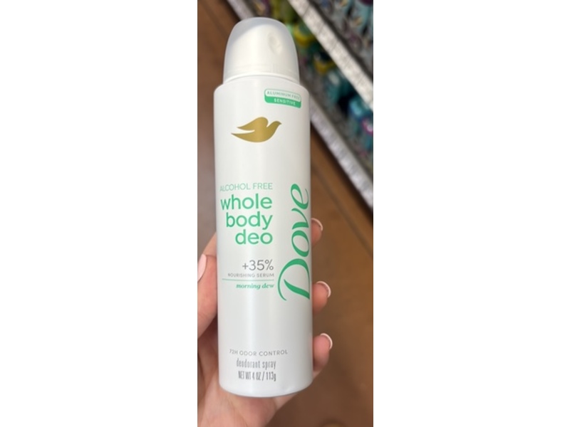 Dove Whole Body Deo Deodorant Spray, Morning Dew, 4 oz/113 g