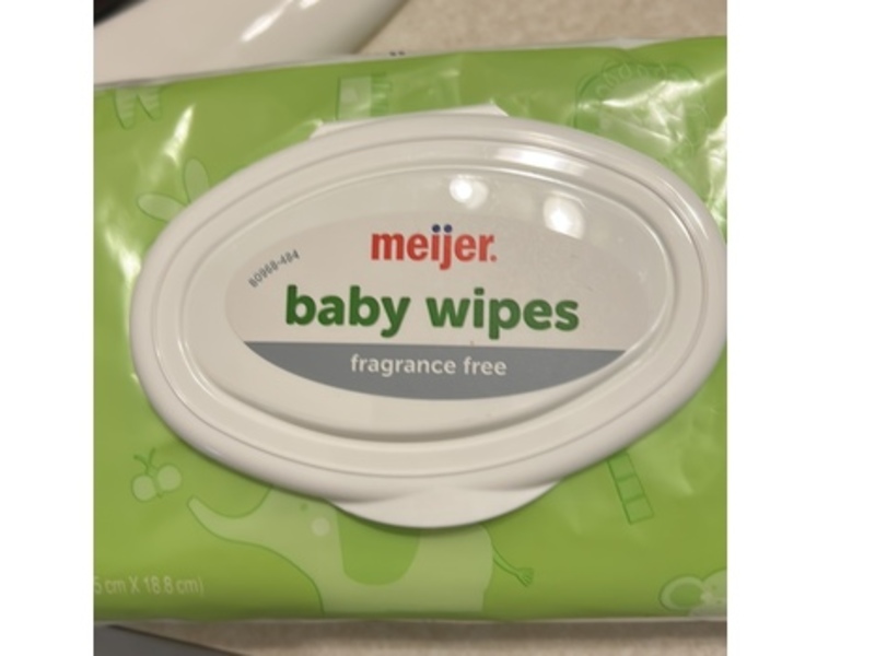 Meijer Fragrance Free Baby Wipes, 72 Count