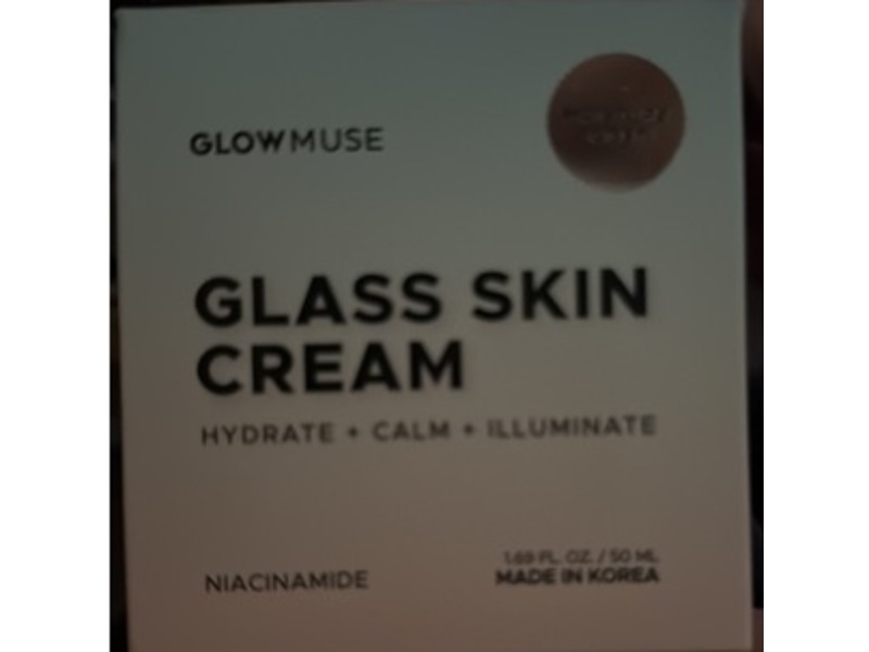 Glowmuse Glass Skin Cream, Niacinamide, 1.69 fl oz/50 mL