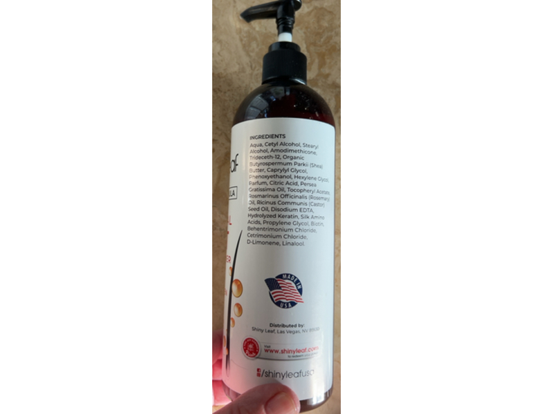 Shiny Leaf Original DHT Conditioner, Shea Butter, Natural Oils & Biotin, 16 fl oz/473 mL