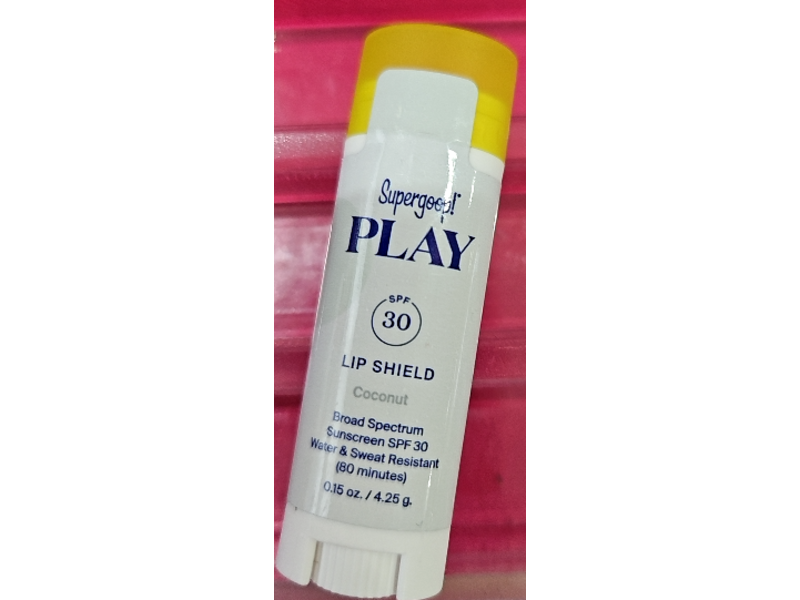 Supergoop! Play Lip Shield, SPF 30, Coconut, 0.15 oz/4.25 g
