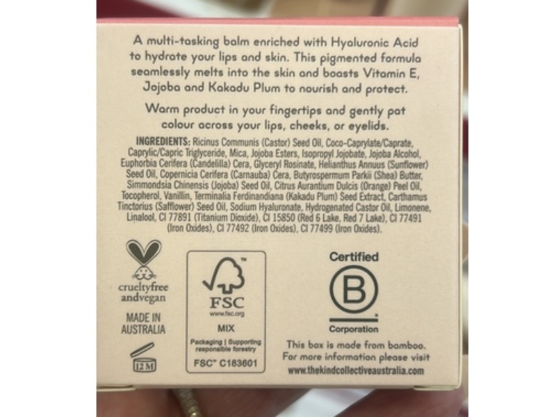 Kind Collective Hydrating Lip & Cheek Tint, Berry Glow, 0.24 oz/7 g