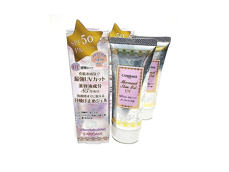CANMAKE Tokyo Mermaid Skin Gel Sunscreen UV SPF50 #01 Clear 40g (Pack Of 2)