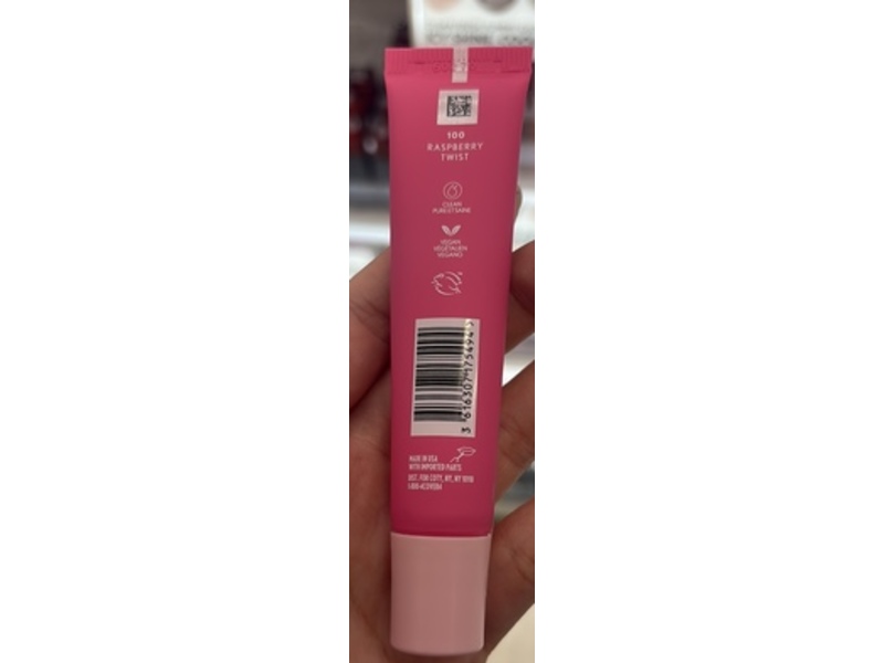 CoverGirl Clean Fresh Squishy Glaze Lip Butter Balm, Raspberry Twist, 0.50 fl oz/15 mL