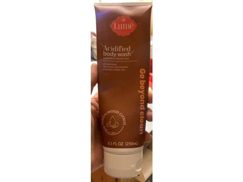 Lume Acidified Body Wash, Sandalwood Citrus, 8.5 fl oz/250 mL