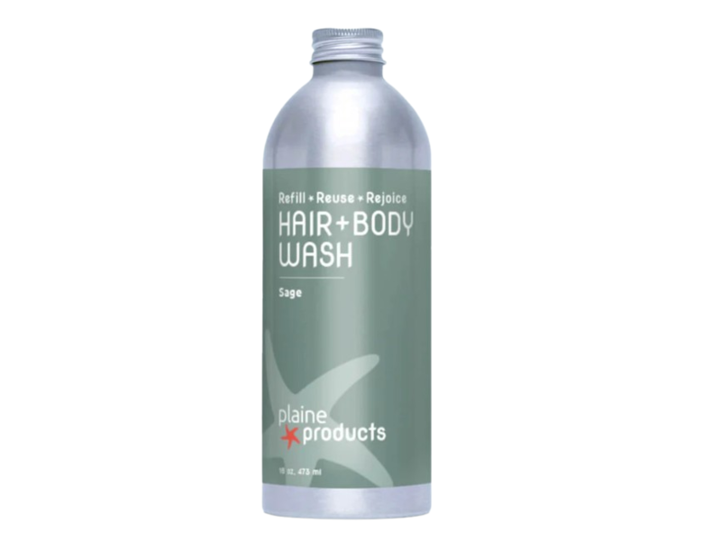 Plaine Products Hair + Body Wash, Sage, 16 fl oz/473 mL